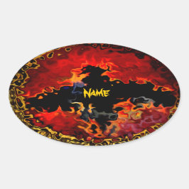 Spooky Bat in brand Ovale Sticker