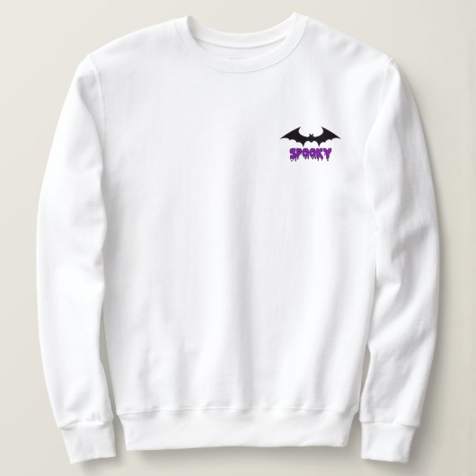 "Spooky Bat" Minimalistisch Sweatshirt (Design voorkant)