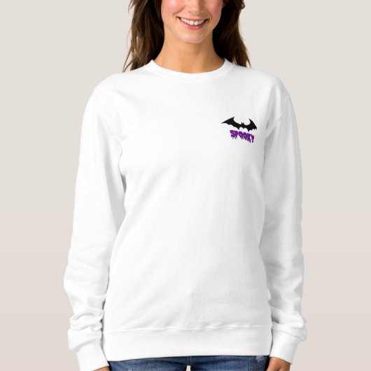 "Spooky Bat" Minimalistisch Sweatshirt (Voorkant)