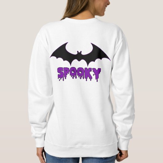 "Spooky Bat" Minimalistisch Sweatshirt (Achterkant)
