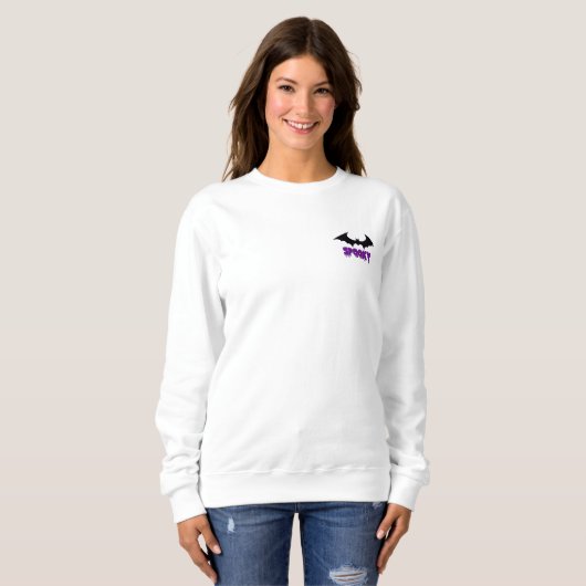 "Spooky Bat" Minimalistisch Sweatshirt (Voorkant volledig)