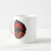 Spooky Bat Modern Art Koffiemok (Voorkant links)