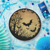 Spooky Bat Moon Papieren Bordje (Feest)
