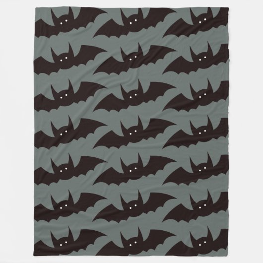 Spooky Bat Pattern Fleece Deken (Voorkant)