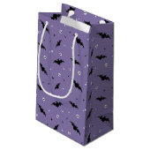 Spooky Bat & Skulls Pattern Halloween Gift Bag Klein Cadeauzakje (Achterkant Gekanteld)