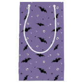 Spooky Bat & Skulls Pattern Halloween Gift Bag Klein Cadeauzakje (Voorkant)