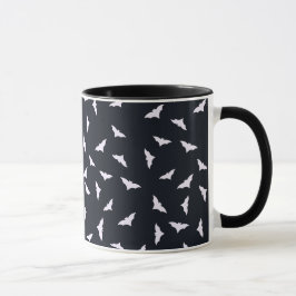 Spooky Bats Black Halloween Mok