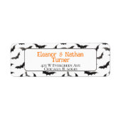 Spooky Bats Custom Halloween Etiket (Voorkant)