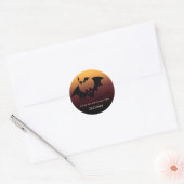 Spooky Bats Dank je naam Ronde Sticker (Envelop)
