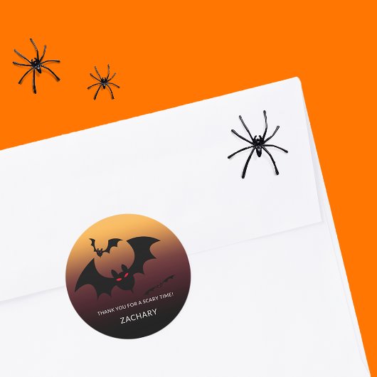 Spooky Bats Dank je naam Ronde Sticker