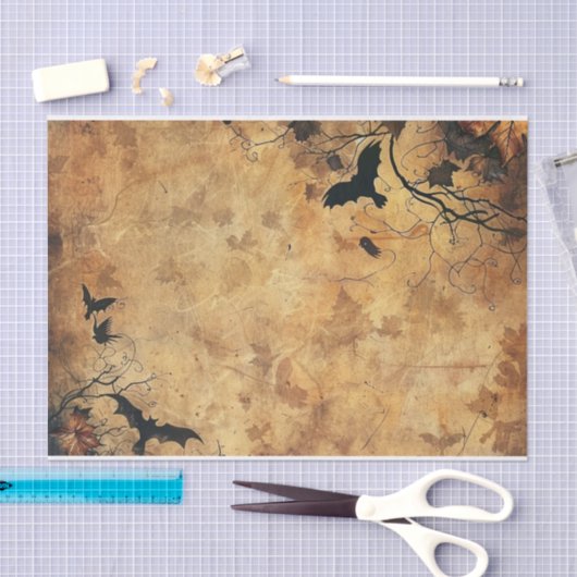 Spooky Bats Eerie Crow Halloween Decoupage Tissuepapier (Craft)