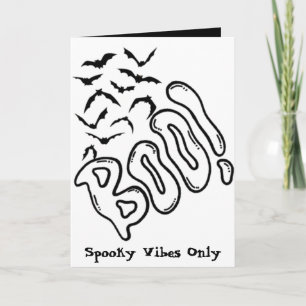 Spooky Bats en BOO Degien Halloween Kaart