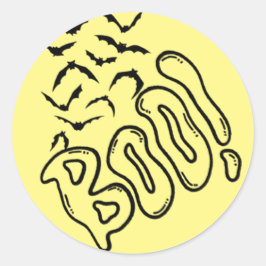 Spooky Bats en Boo Halloween Design Ronde Sticker