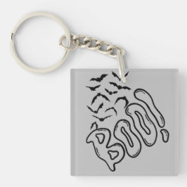 Spooky Bats en Boo Halloween Design Sleutelhanger