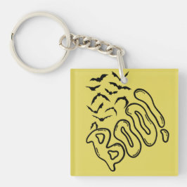 Spooky Bats en Boo Halloween Design Sleutelhanger