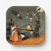 Spooky Bats en Fox Halloween Paper Bord (Voorkant)