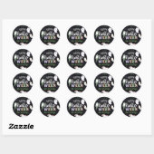 Spooky Bats & Geesten Gelukkig Halloween Ronde Sticker (Vel)