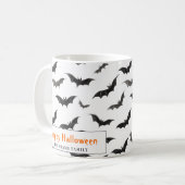 Spooky Bats gepersonaliseerd Happy Halloween Koffiemok (Voorkant links)