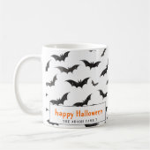 Spooky Bats gepersonaliseerd Happy Halloween Koffiemok (Links)