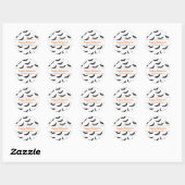 Spooky Bats gepersonaliseerd Happy Halloween Ronde Sticker (Vel)