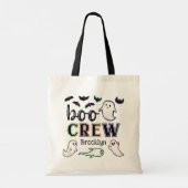 Spooky Bats & Ghosts Halloween Boo Crew Tote Bag (Achterkant)