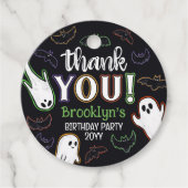 Spooky Bats & Ghosts Halloween Party Dank u Bedankjes Labels (Voorkant)