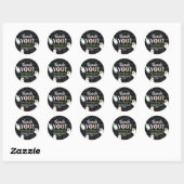 Spooky Bats & Ghosts Halloween Party Dank u Ronde Sticker (Vel)