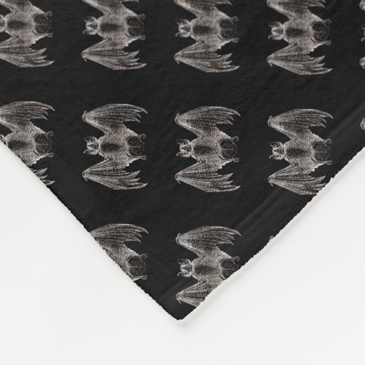 Spooky  Bats Gothic Punk Fleece Blanket Deken (Hoek)
