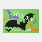 Spooky Bats Green Deurmat (Voorkant)
