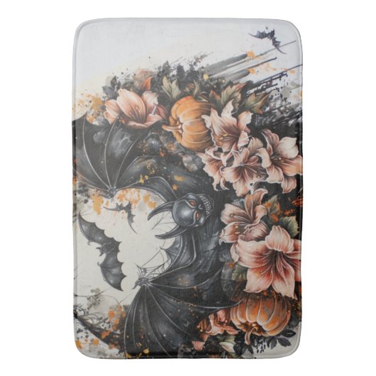 Spooky Bats Halloween Bath Mat (Voorkant Verticaal)