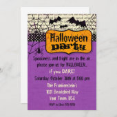 Spooky Bats Halloween Invitation Kaart (Voorkant / Achterkant)