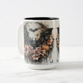 Spooky Bats Halloween Keramische Mok (Voorkant links)