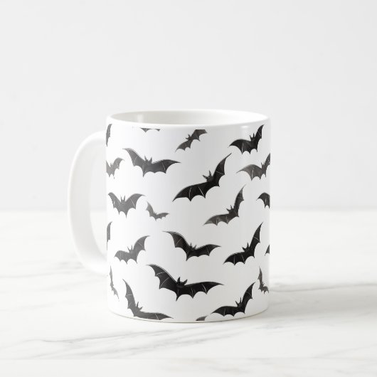 Spooky Bats Halloween Koffiemok (Voorkant links)