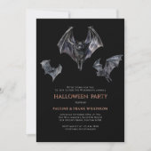 Spooky Bats Halloween Kostuumfeest Kaart (Voorkant)