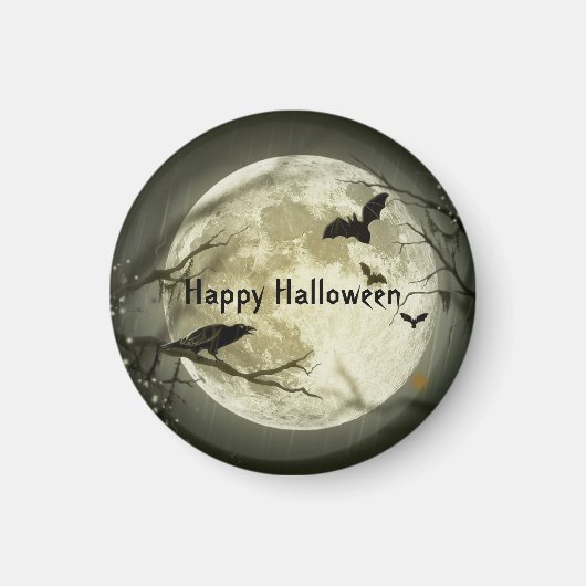 Spooky Bats Halloween Magneet (Voorkant)
