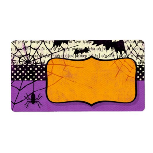 Spooky Bats Halloween Naam Tag Label (Voorkant)