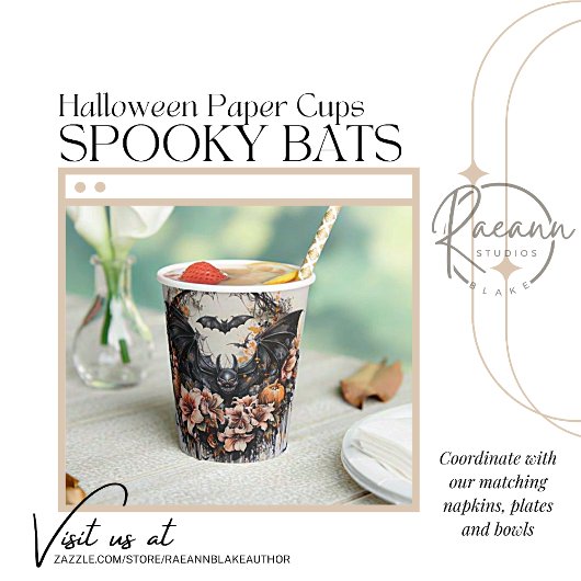 Spooky Bats Halloween Papieren Bekers