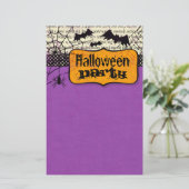 Spooky Bats Halloween Stationery Briefpapier (Staand voorkant)