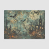 Spooky Bats Haunted Mansion Halloween Decoupage Tissuepapier (Voorkant)