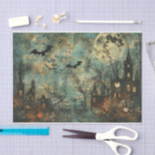 Spooky Bats Haunted Mansion Halloween Decoupage Tissuepapier (Craft)