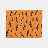Spooky Bats op Sinaasappel Fleece Deken (Voorkant (Horizontaal))