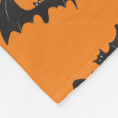 Spooky Bats op Sinaasappel Fleece Deken (Hoek)