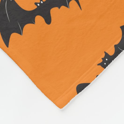 Spooky Bats op Sinaasappel Fleece Deken (Hoek)