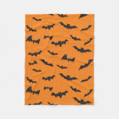 Spooky Bats op Sinaasappel Fleece Deken (Voorkant)