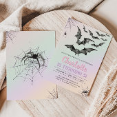 Spooky Bats Pastel Halloween verjaardagsfeestje Kaart