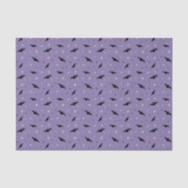 Spooky Bats & Skulls Tissue Paper - Paarse Tissuepapier