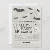 Spooky Bats Spooktacular Halloween Party Kaart (Voorkant)