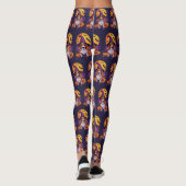 Spooky Beagle Halloween heks en pompoen Leggings (Achterkant)