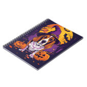 Spooky Beagle Halloween heks en pompoen Notitieboek (Linkerzijde)
