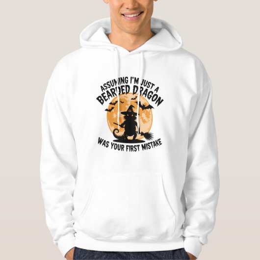 Spooky Bearded Dragon Witch Hoodie (Voorkant)